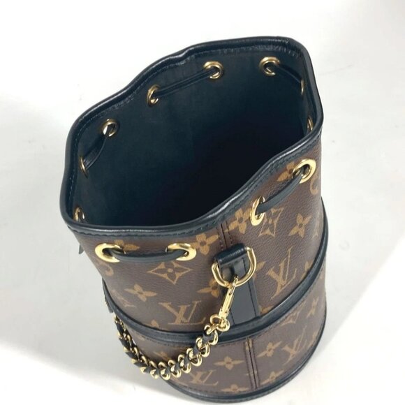 LOUIS VUITTON M83480 Monogram Kanoe Hand Bag Drawstring Pouch Chain Shoulder Bag - Picture 8 of 15